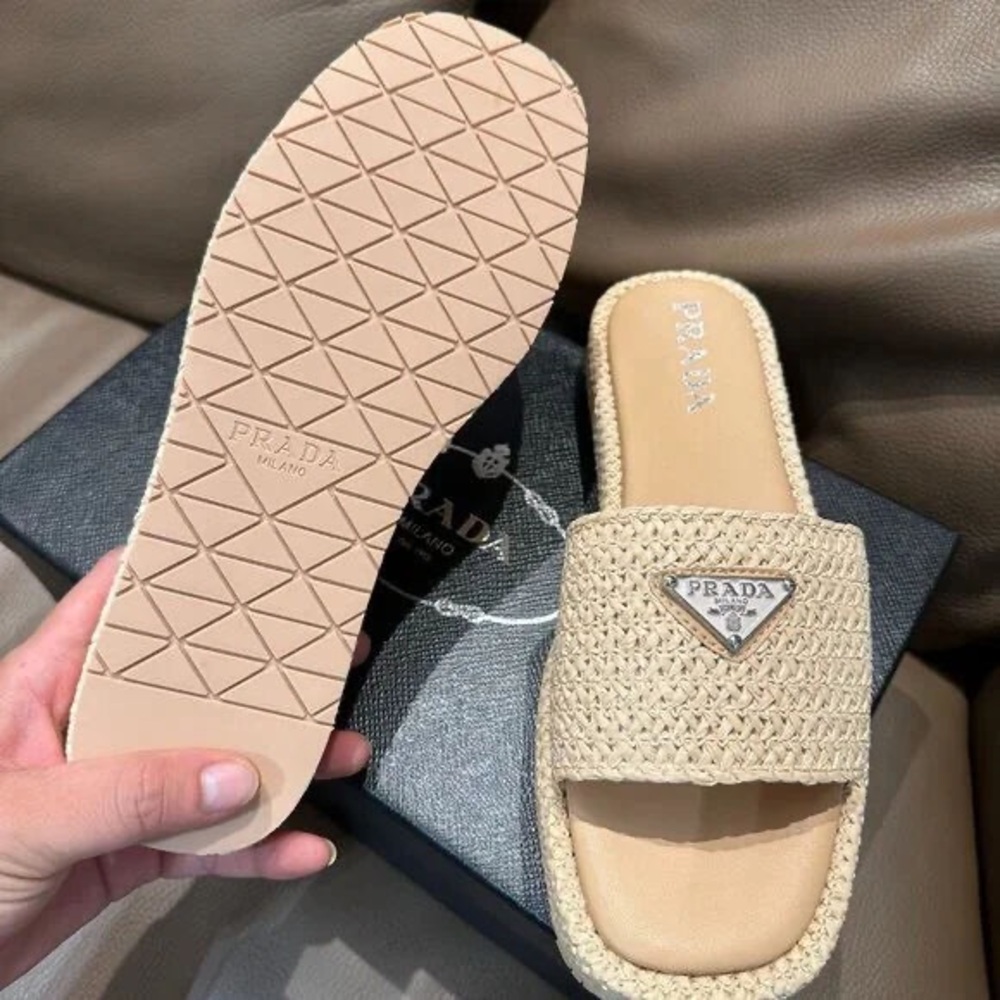 Prada Women's Braided Slippers - Picture 4 of 5